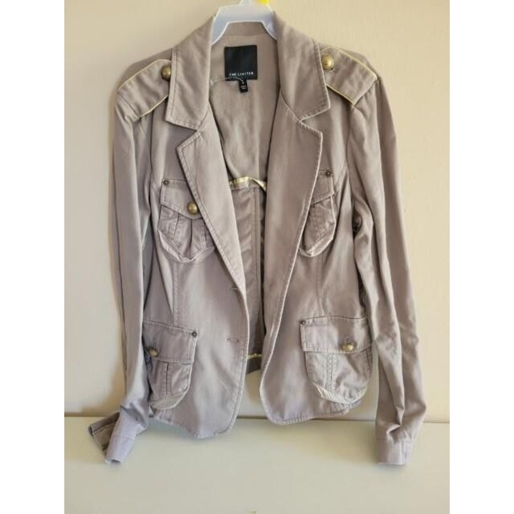 Womens Tan THE LIMITED Cargo style Cotton Jacket Medium